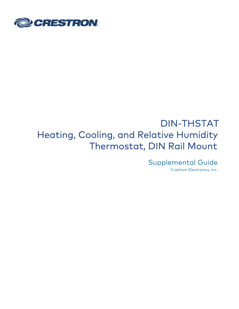 Imagen de la primera página del manual del dispositivo DIN-THSTAT