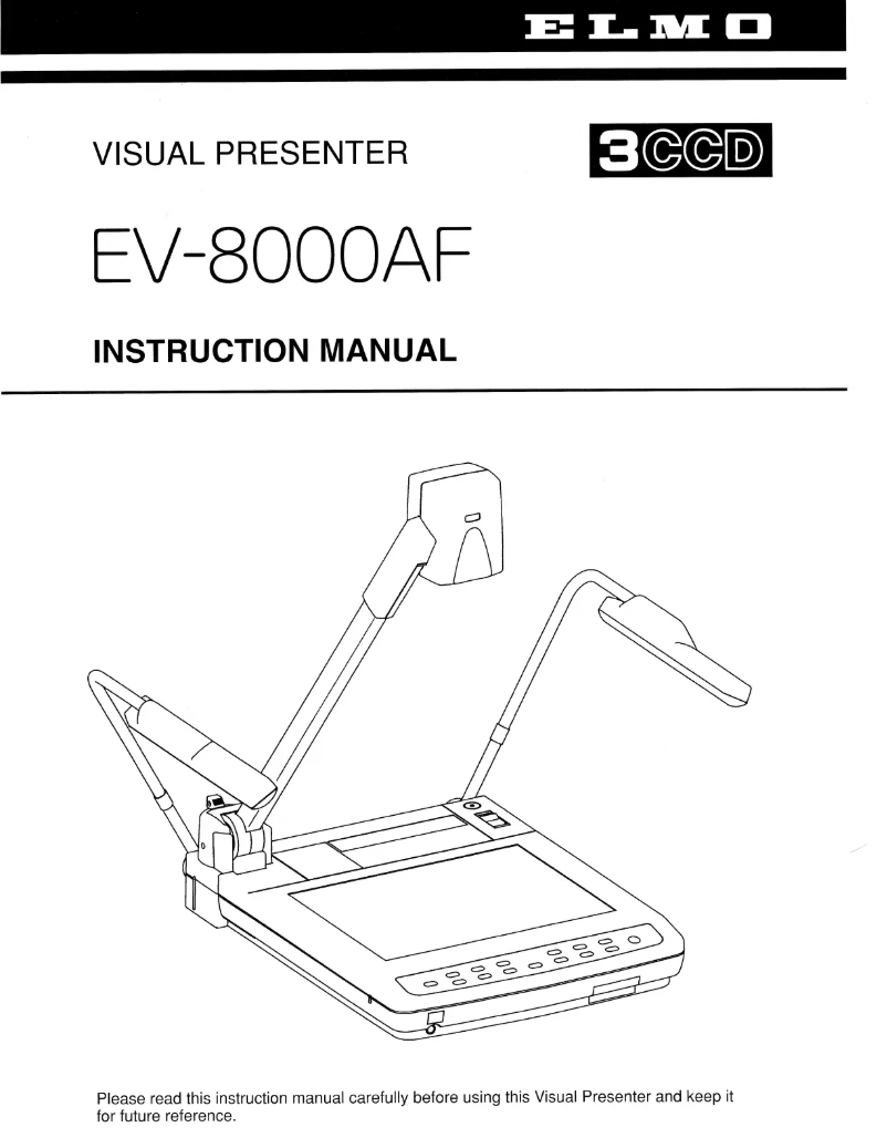 Imagen de la primera página del manual del dispositivo EV-8000AF