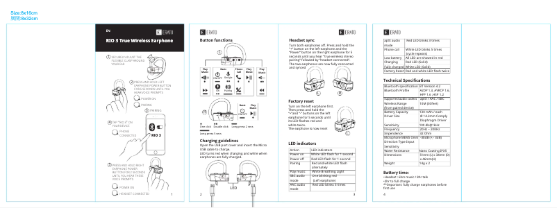 Imagen de la primera página del manual del dispositivo RIO 3