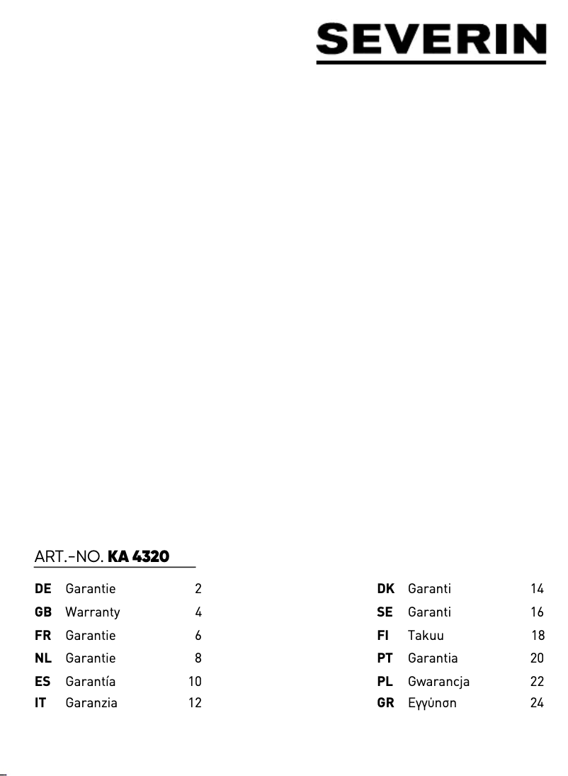 Imagen de la primera página del manual del dispositivo KA 4320