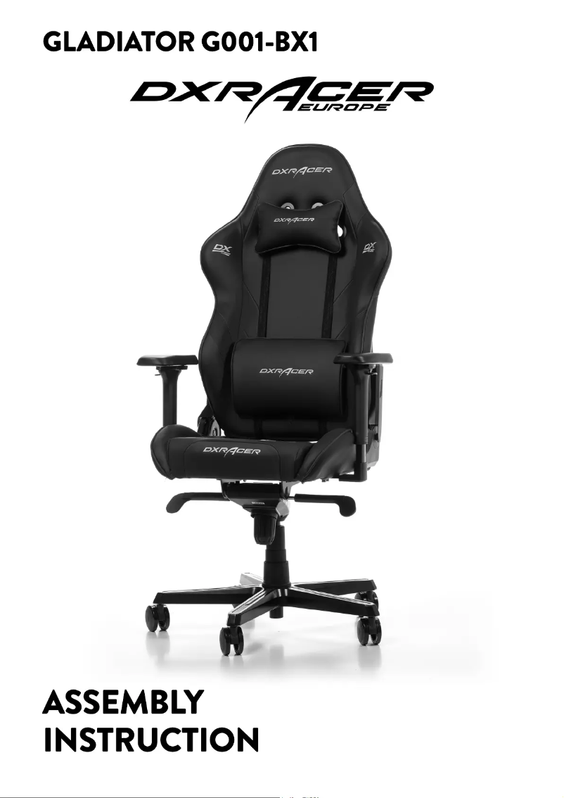 Página nº 1 - Manual de usuario DXRacer GLADIATOR G001-N