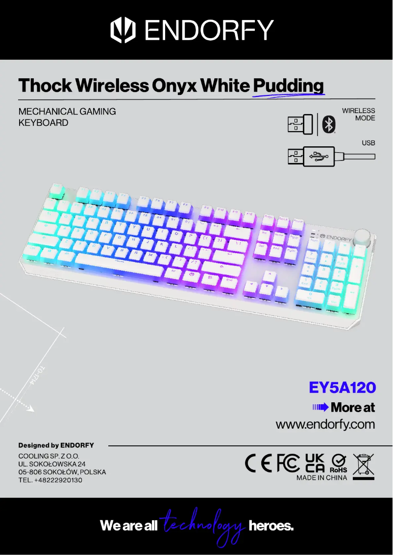 Página 1 del manual Manual de usuario ENDORFY Thock Wireless Pudding