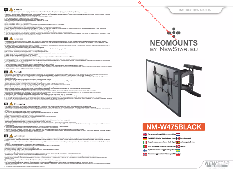 Página 1 del manual Manual de usuario Newstar NM-W475