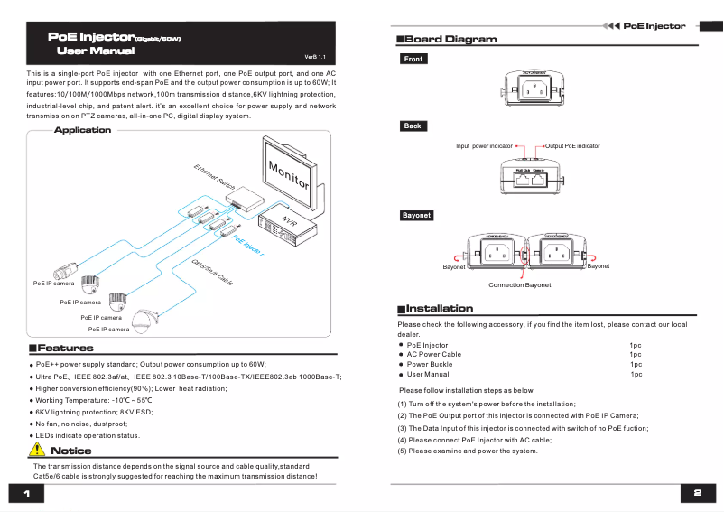 Imagen de la primera página del manual del dispositivo UTP7201GE-PSE60