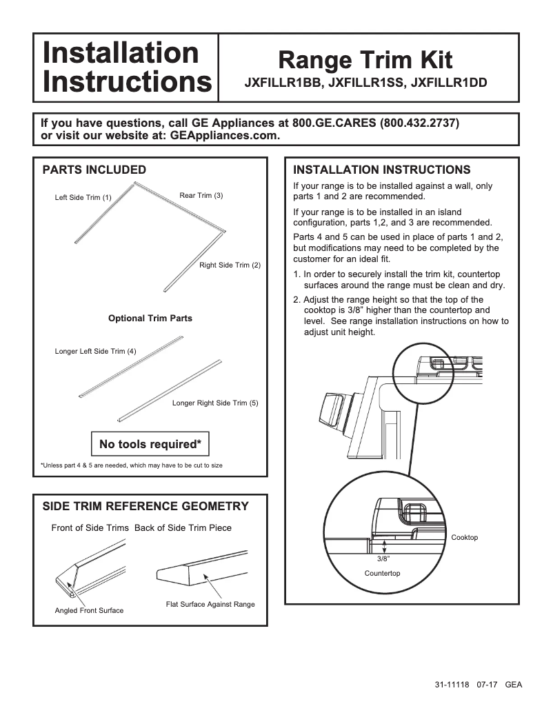 Imagen de la primera página del manual del dispositivo JXFILLR1BB