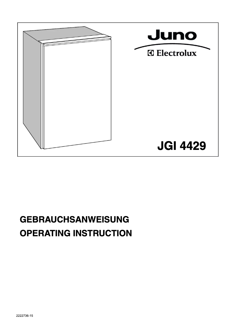 Página nº 1 - Manual de usuario Juno Electrolux JGI4429