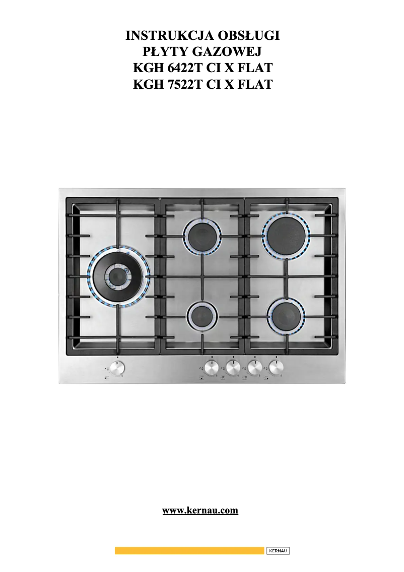 Imagen de la primera página del manual del dispositivo KGH 6422 TCI X Flat