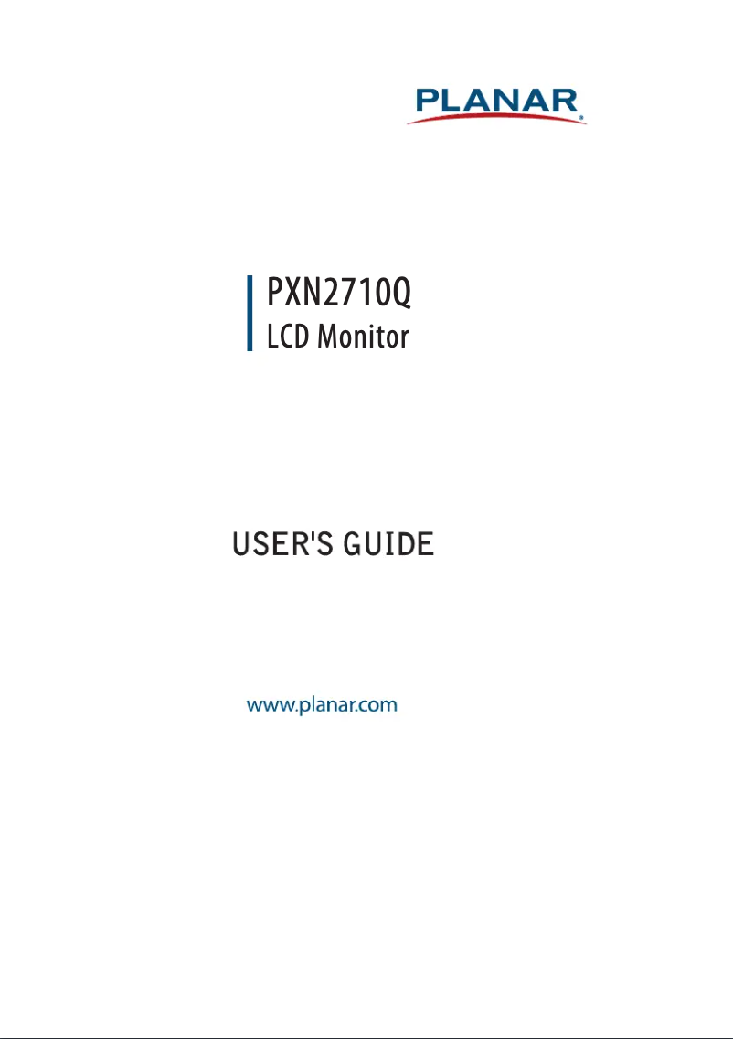 Imagen de la primera página del manual del dispositivo PXN2710Q