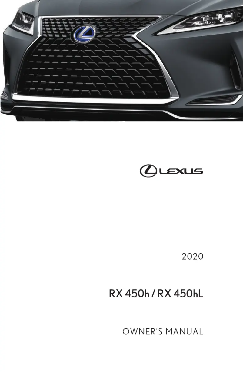 Página 1 del manual Manual de usuario Lexus RX 450H (2020)
