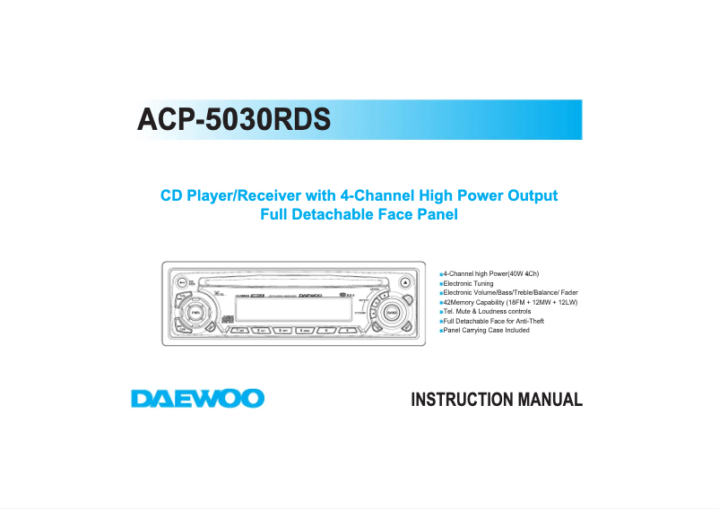 Página nº 1 - Manual de usuario Daewoo ACP-5030