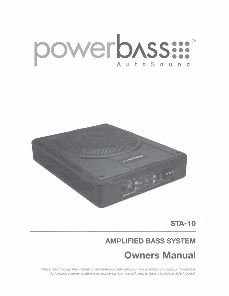 Página 1 del manual Manual de usuario PowerBass STA-10