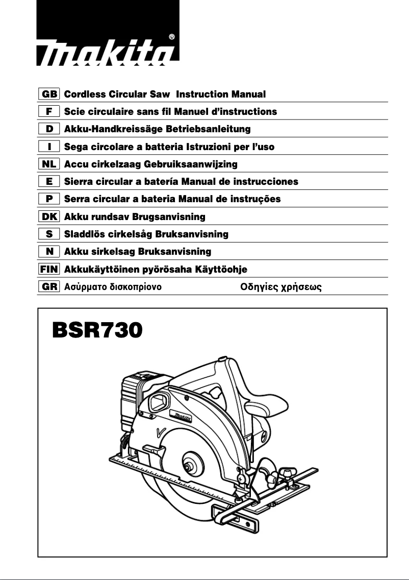 Página 1 del manual Manual de usuario Makita BSR730