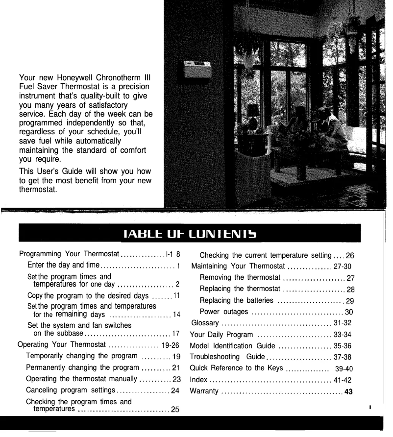 Imagen de la primera página del manual del dispositivo Chronotherm III T8621