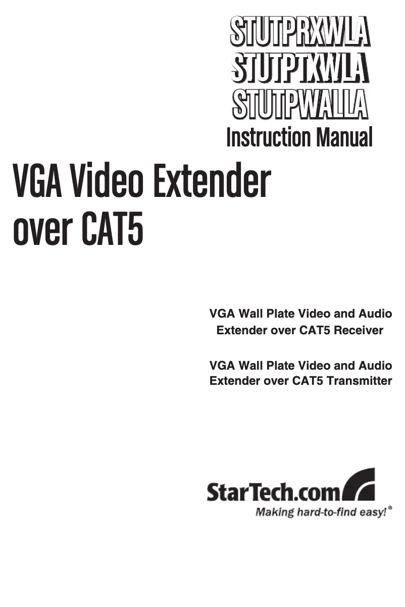 Imagen de la primera página del manual del dispositivo STUTPRXWLA