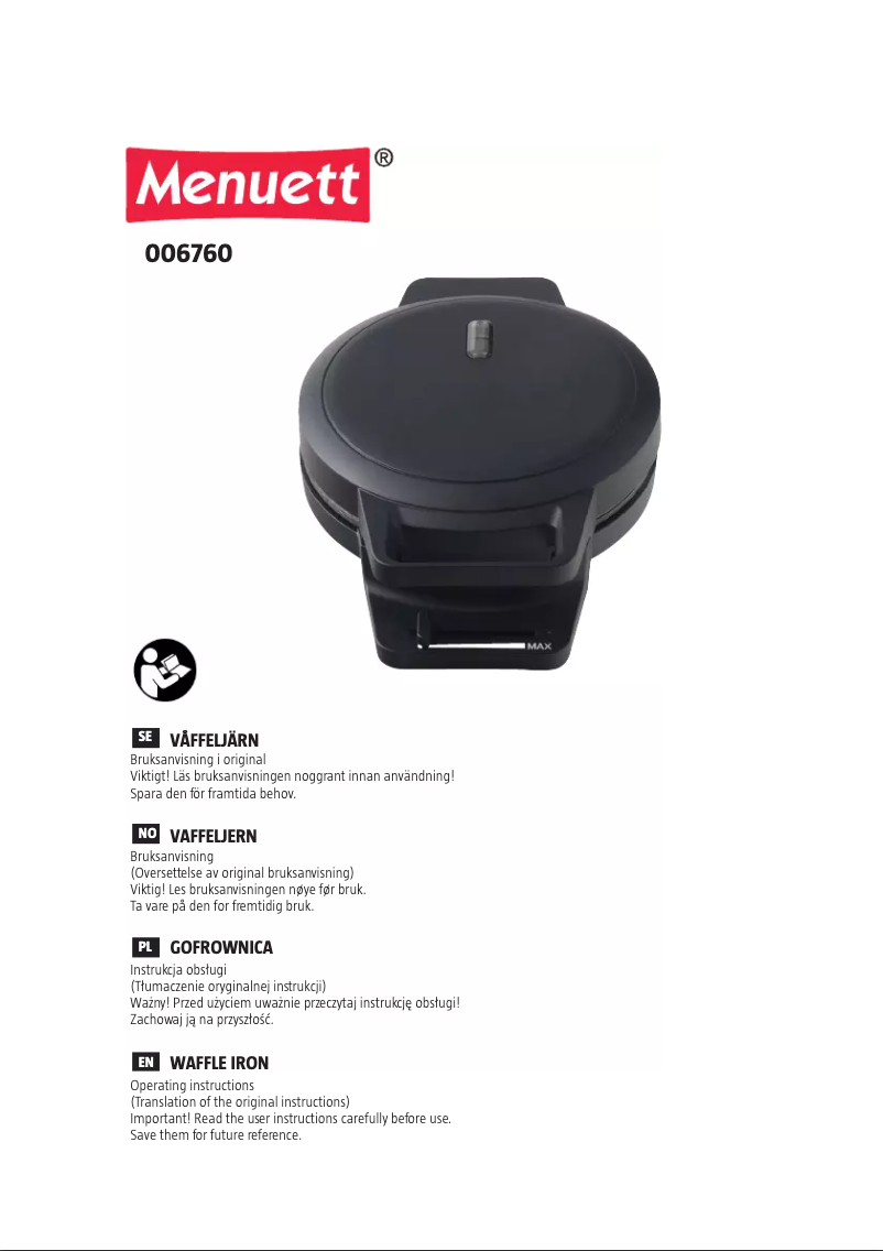 Imagen de la primera página del manual del dispositivo 006-760