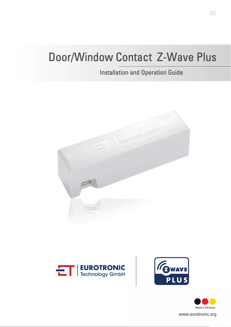 Imagen de la primera página del manual del dispositivo Tür-/Fensterkontakt Z-Wave Plus
