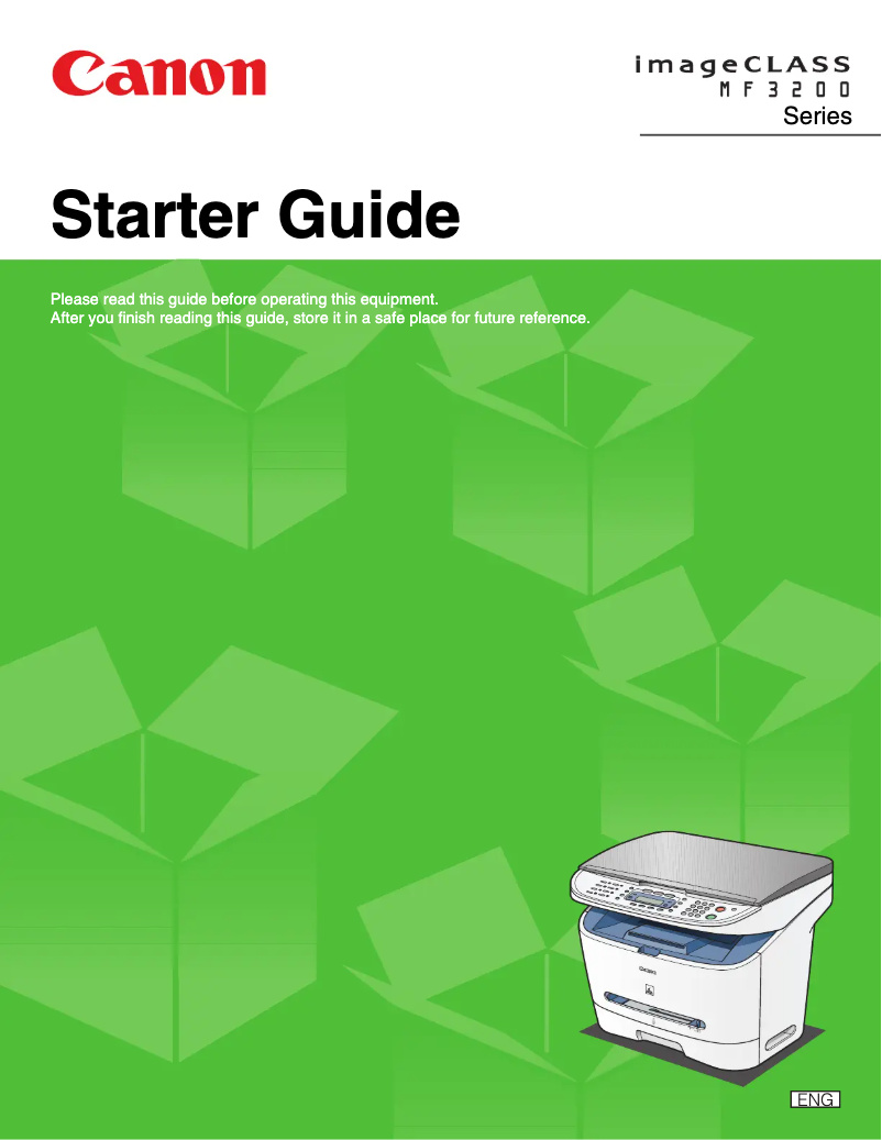 Página 1 del manual Guía de inicio rápido Canon imageCLASS MF3240