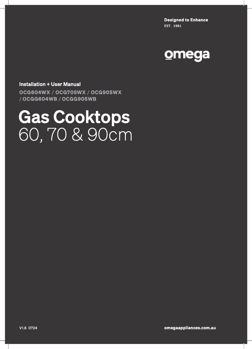 Página 1 del manual Manual de usuario Omega OCGG604WB