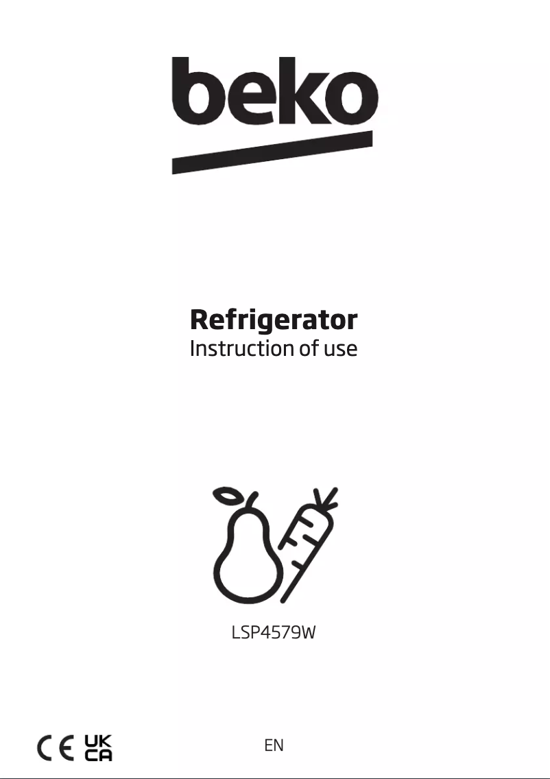 Página 1 del manual Manual de usuario Beko LSP4579W