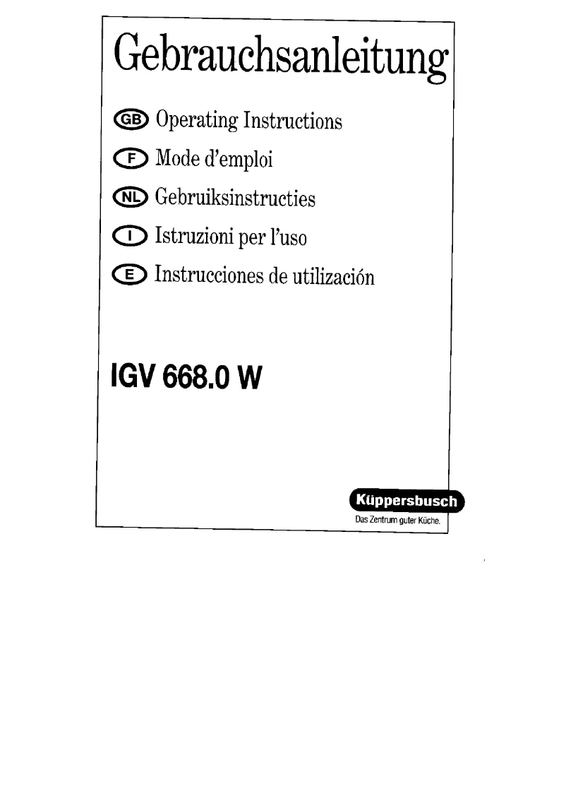 Imagen de la primera página del manual del dispositivo IGV668.0W