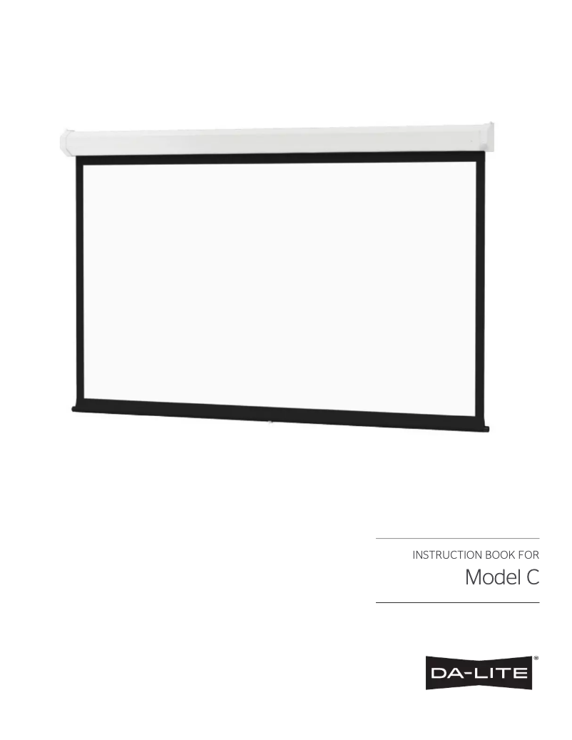 Página 1 del manual Manual de usuario Da-Lite Model C 79040