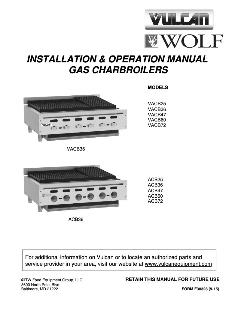 Imagen de la primera página del manual del dispositivo VACB47