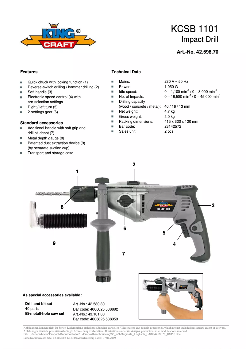 Imagen de la primera página del manual del dispositivo KCSB 1101