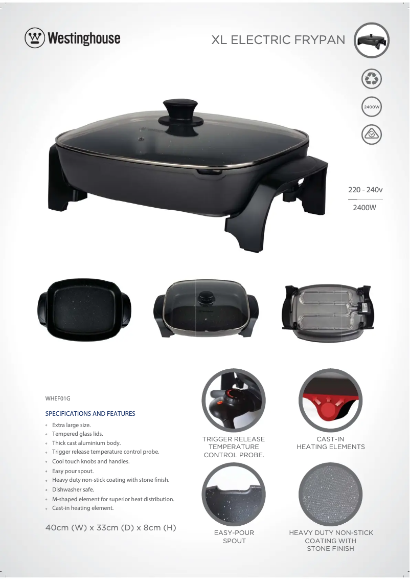 Imagen de la primera página del manual del dispositivo WHEF01G