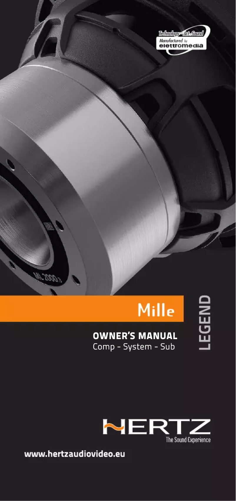 Página 1 del manual Manual de usuario Hertz Mille Legend MLK 165.3