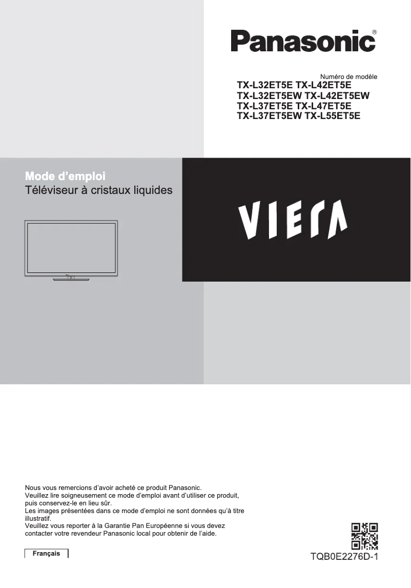 Imagen de la primera página del manual del dispositivo Viera TX-L42ET5EW