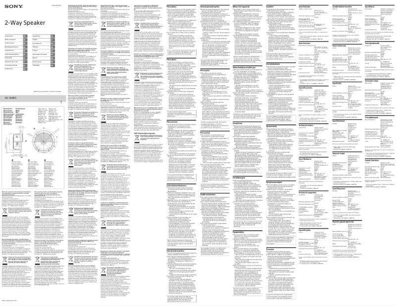 Imagen de la primera página del manual del dispositivo XS-160ES
