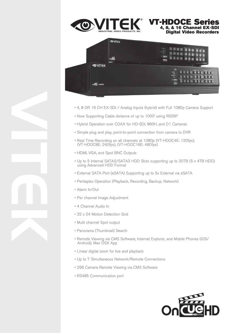 Página 1 del manual Manual de usuario Vitek VT-HDOC16E