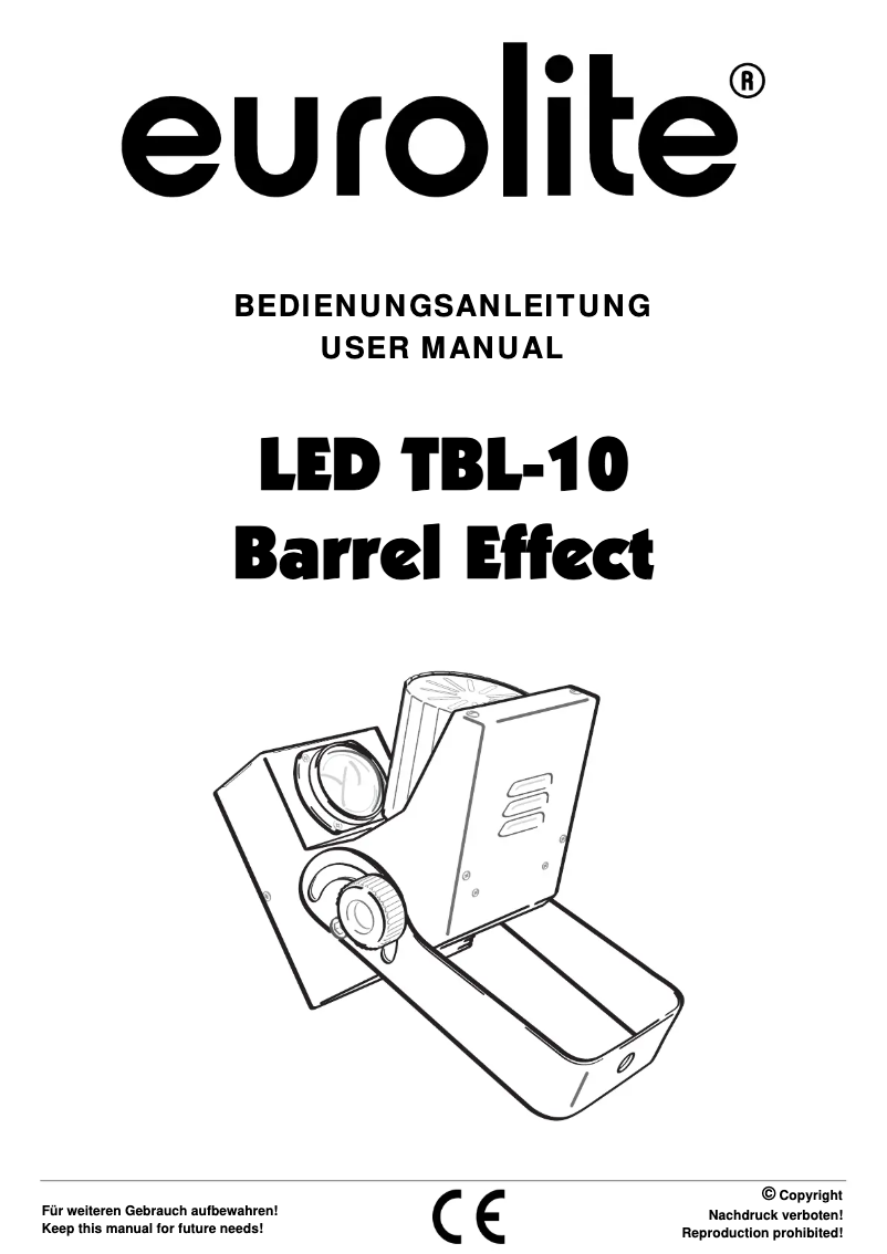 Página nº 1 - Manual de usuario Eurolite TBL-10