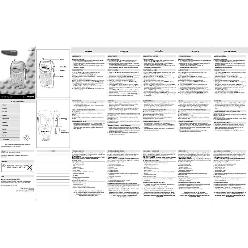 Imagen de la primera página del manual del dispositivo AE1505