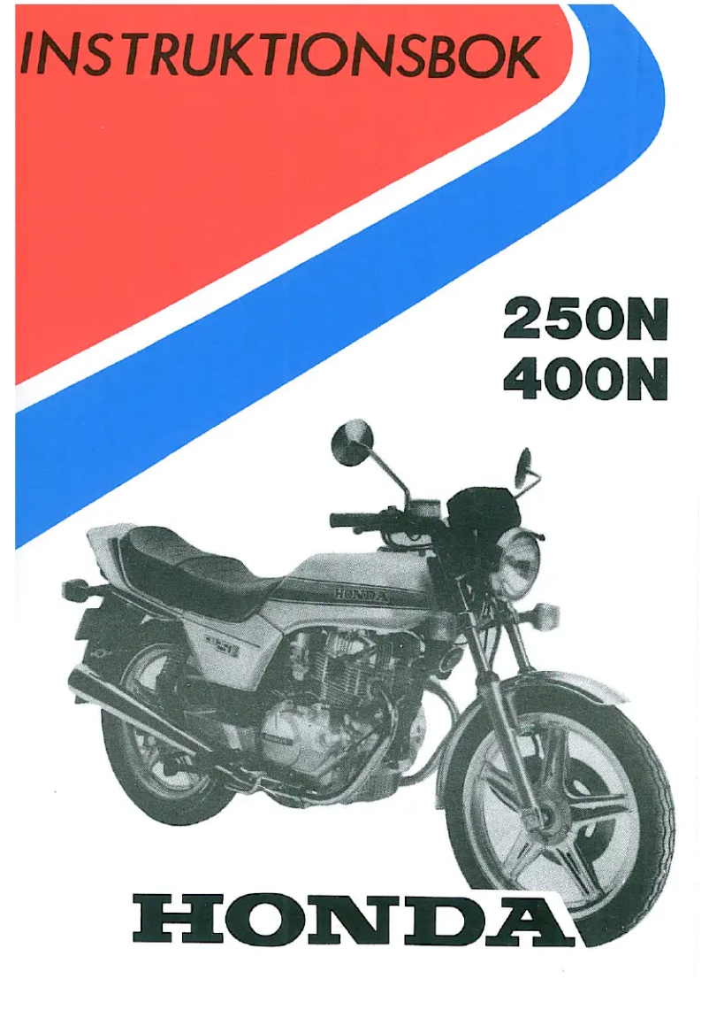 Imagen de la primera página del manual del dispositivo CB 400N (1989)