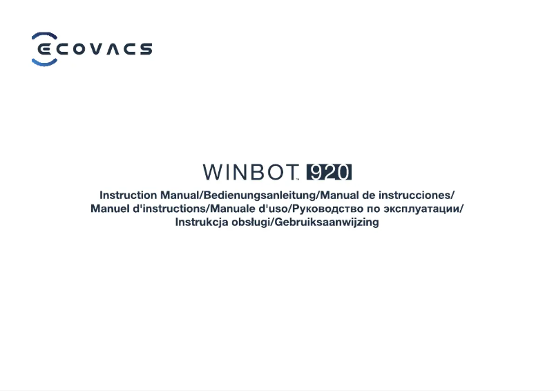 Imagen de la primera página del manual del dispositivo WINBOT 920