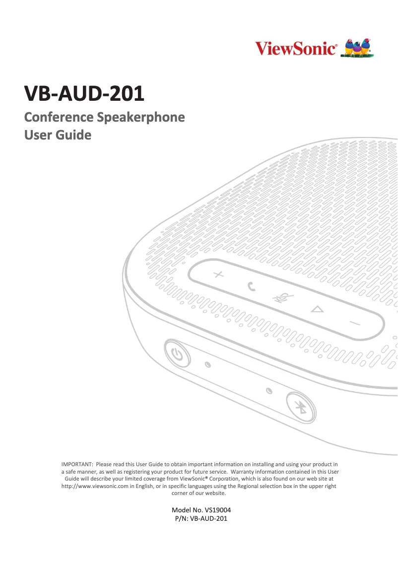 Página 1 del manual Guía de inicio rápido Viewsonic VB-AUD-201