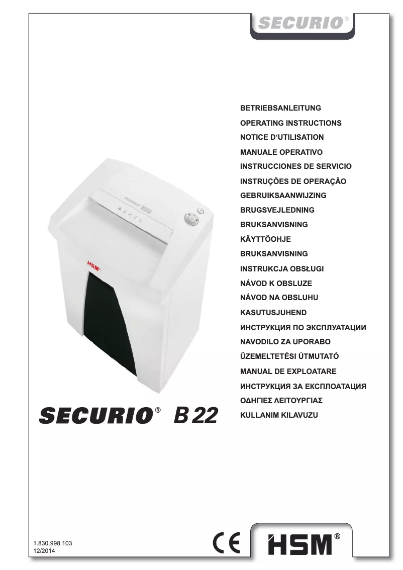 Imagen de la primera página del manual del dispositivo SECURIO B22 3.9x30mm Oiler