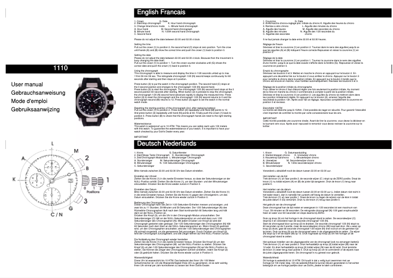 Imagen de la primera página del manual del dispositivo 1110