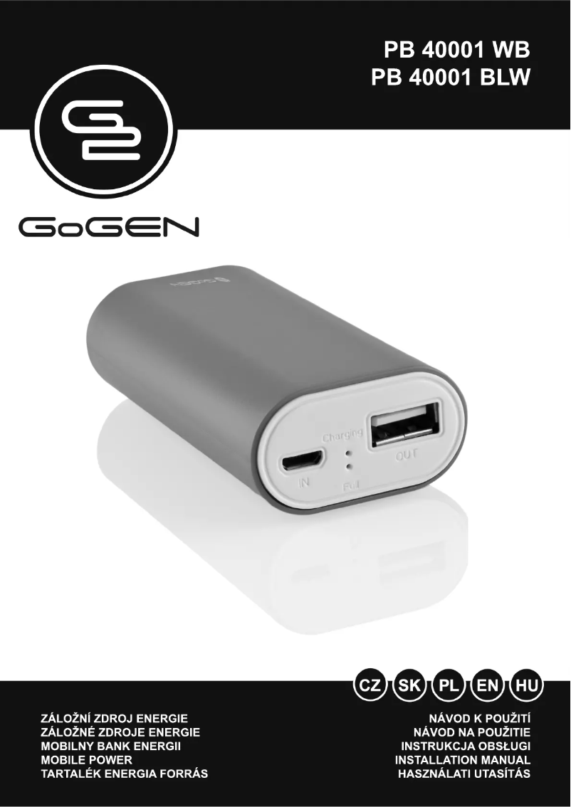 Imagen de la primera página del manual del dispositivo PB 40001 BLW