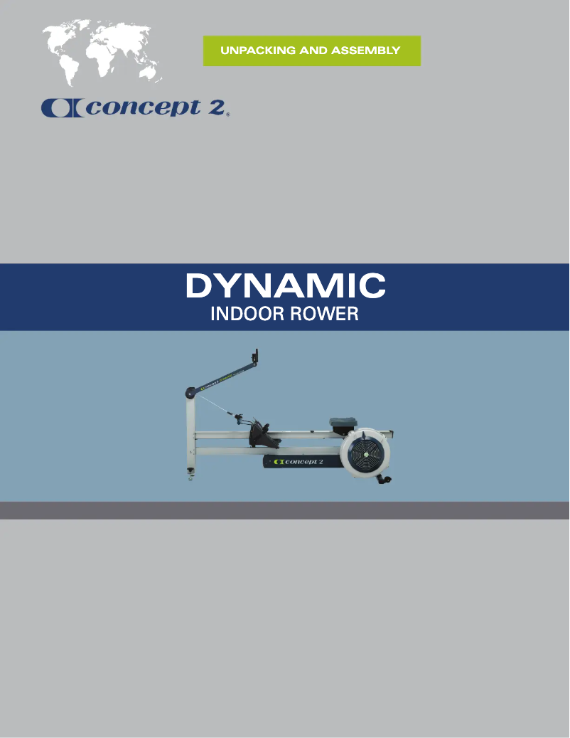 Página 1 del manual Instrucciones / montaje Concept2 Dynamic