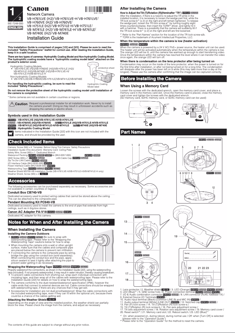 Página 1 del manual Manual de usuario Axis VB-M741LE (H2)