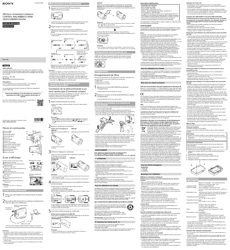 Página 1 del manual Manual de usuario Sony RM-LVR2