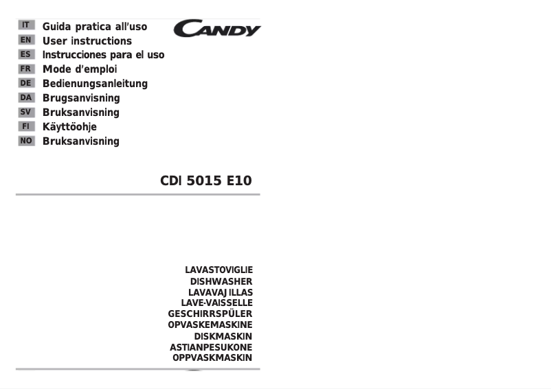 Imagen de la primera página del manual del dispositivo CDI 5015 E10