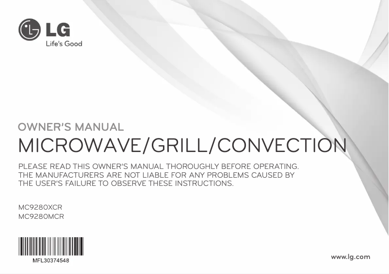 Página 1 del manual Manual de usuario LG MC9280MCR