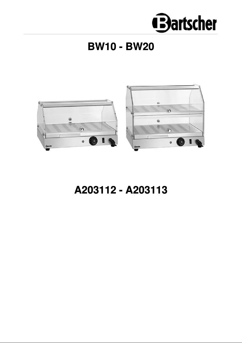 Página nº 1 - Manual de usuario Bartscher BW10