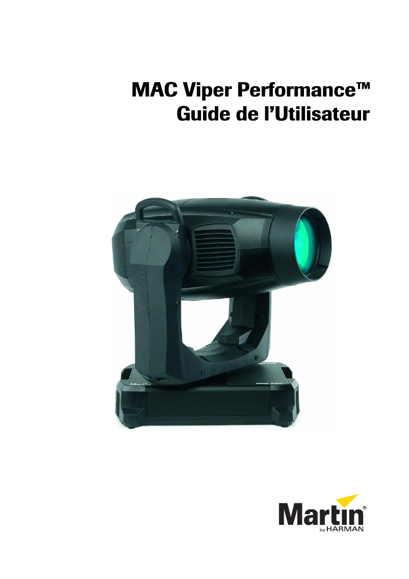 Página 1 del manual Manual de usuario Martin MAC Viper Performance