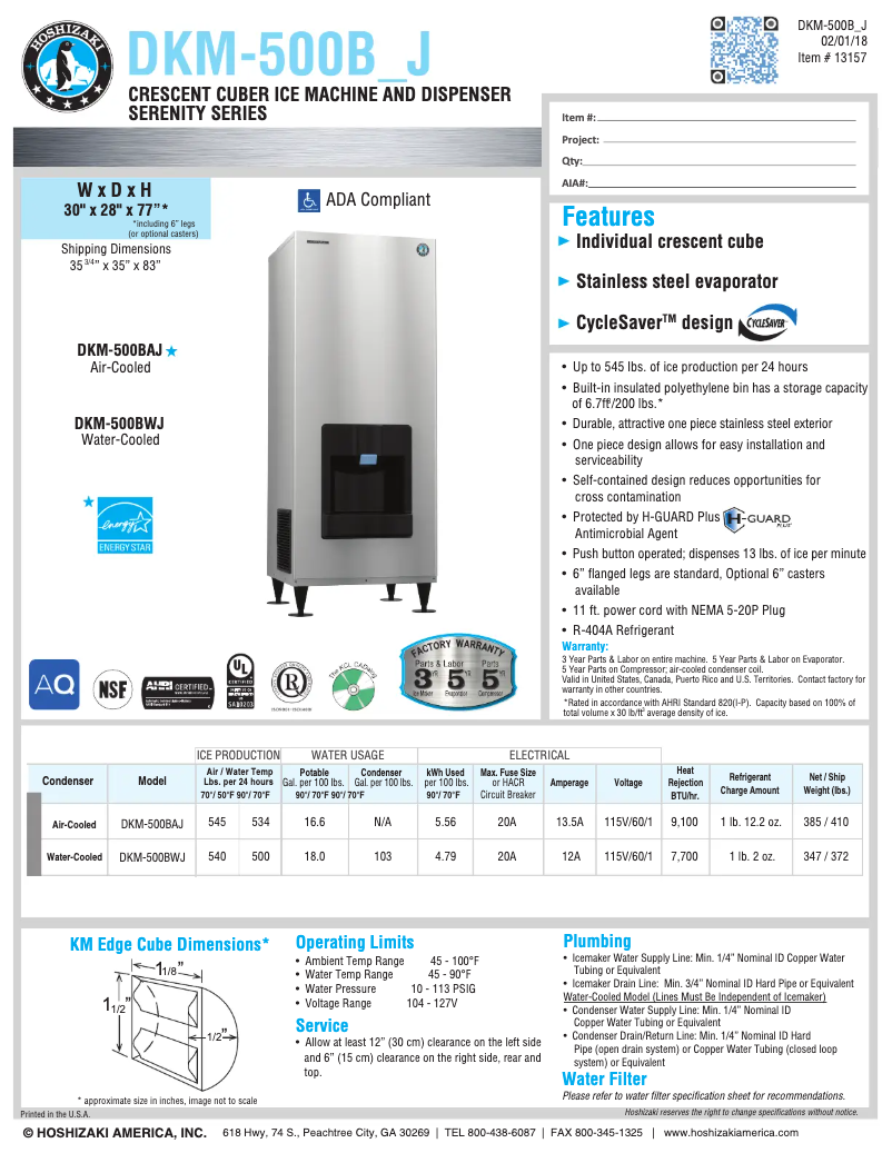 Imagen de la primera página del manual del dispositivo DKM-500BAJ