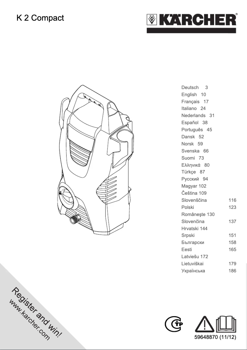 Imagen de la primera página del manual del dispositivo K2 Compact