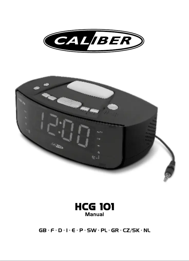 Imagen de la primera página del manual del dispositivo HCG 101